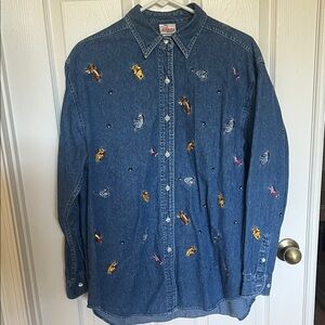 Vintage Disney Pooh and Friends denim shirt
